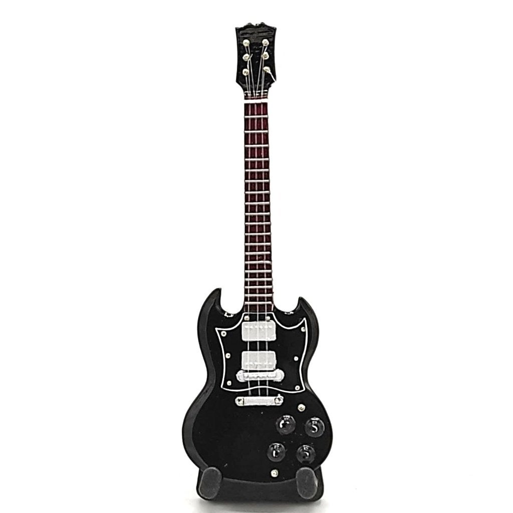 Angus Young ACDC zwart miniatuur gitaar 15cm mini guitar, Info@deconoord.nl, Deco Noord, Nieuw, Ophalen of Verzenden