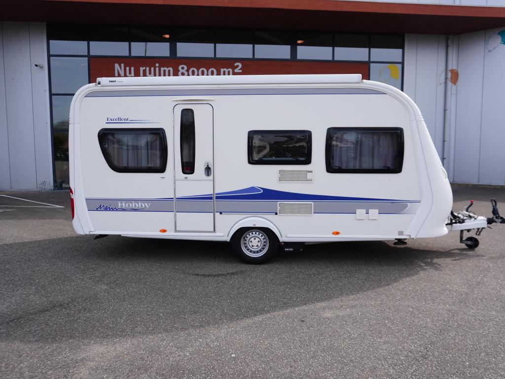 Hobby Excellent 455 UF MET MOVER EN VASTE LUIFEL, Caravans en Kamperen, Caravans, Rondzit, Hobby, Schokbreker, Tot en met 4