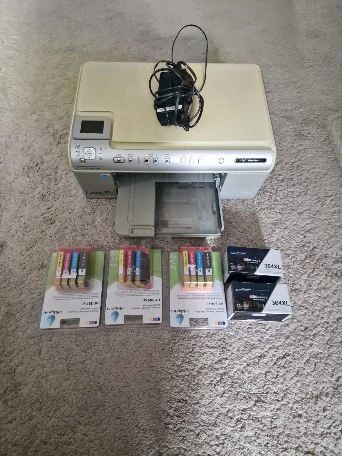 HP Photosmart C6380 All-in-One printer met inktcartridges, Ophalen, Gebruikt, Inkjetprinter, All-in-one