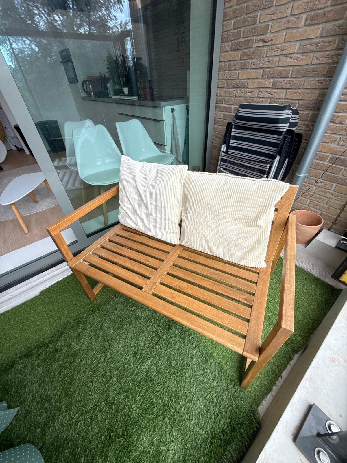 IKEA Balkon Bankje - Perfect voor kleine ruimtes, Tuin en Terras, Ophalen of Verzenden, Gebruikt, Hout