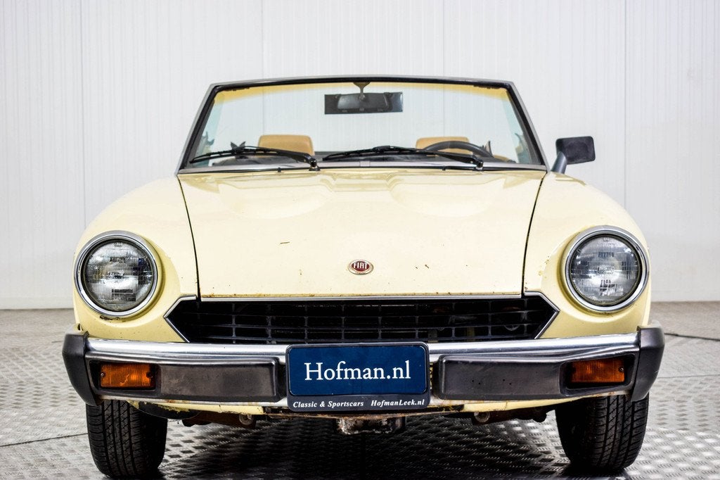 Fiat 124 Spider 2000 Injection (bj 1980), Auto's, Fiat, 4 cilinders, Cabriolet, Beige, Leder
