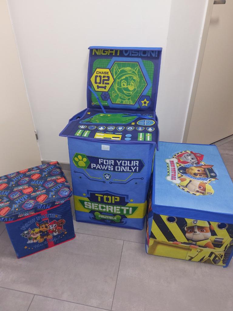 3 Paw Patrol speelgoedbakken - Opruimen wordt leuk!, Ophalen, Gebruikt, Jongen of Meisje