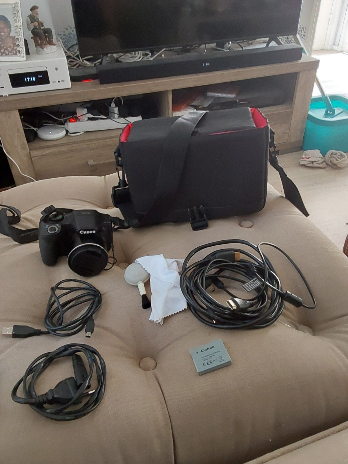 Canon PowerShot SX520 HS met accessoires en tas, Ophalen, Ingebouwde flitser, Gebruikt, Canon