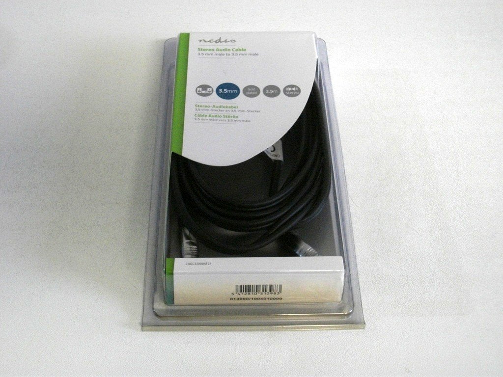 Nedis Minijack Stereo Audiokabel (Ferrite) 3,5mm  2,5m Nieuw, Ophalen of Verzenden, Nieuw, 2 tot 5 meter, Overige kabels