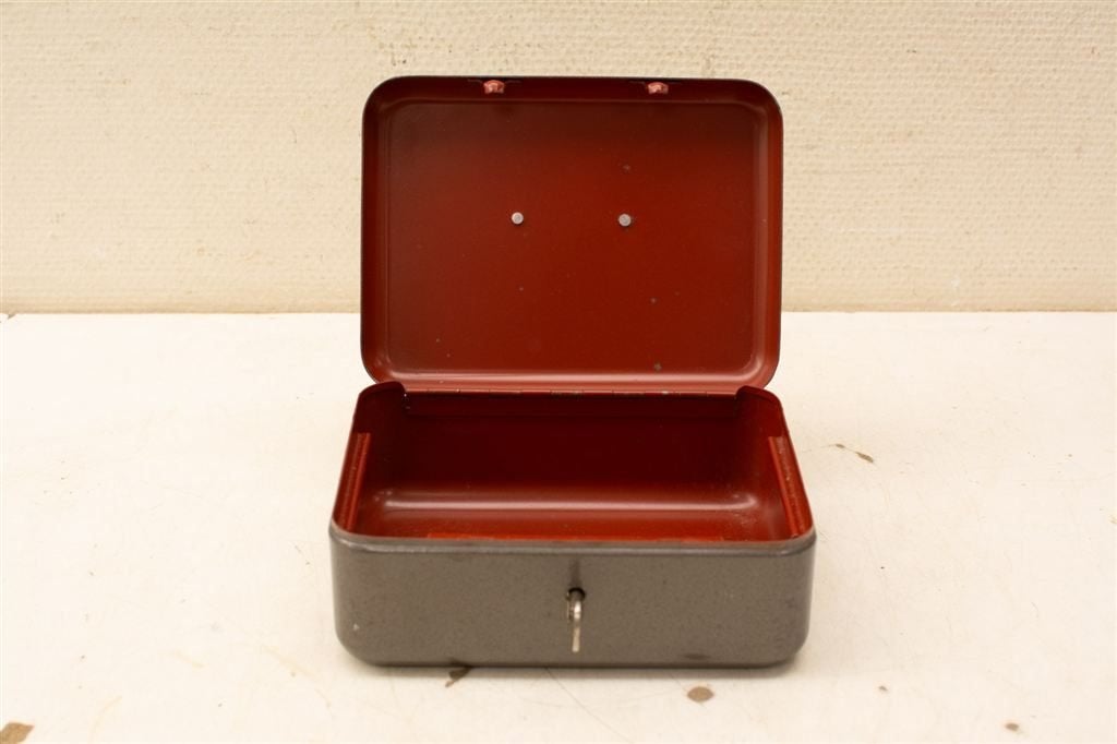 Metalen Geldkistje 39057, Huis en Inrichting, Woonaccessoires | Kisten, Minder dan 50 cm, Gebruikt, 50 tot 100 cm, Ophalen of Verzenden