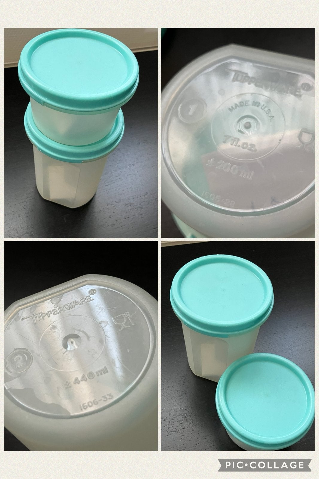 kleine voorraad busjes mintgroen deksel Tupperware/z.g.a.n, Met deksel, Ophalen of Verzenden, Bus of Trommel, Groen