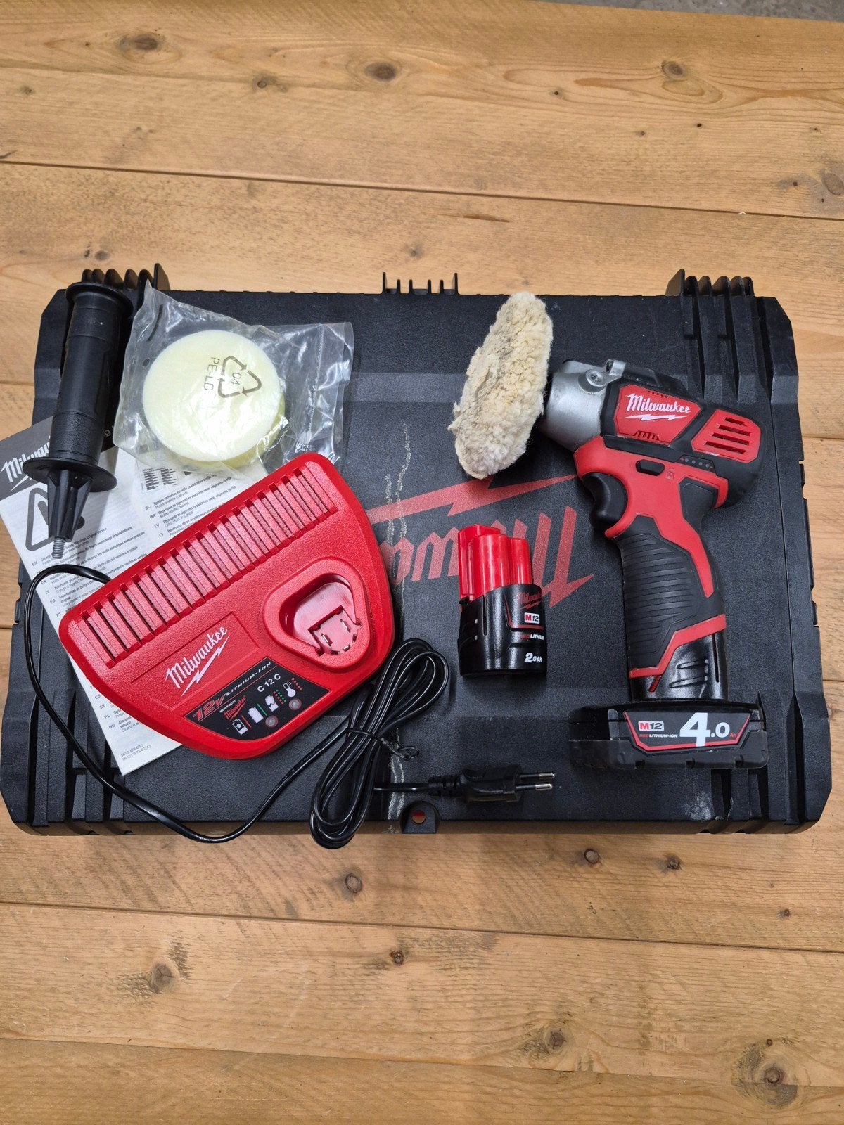 Milwaukee M12 BPS-421X polijstmachine set, Ophalen of Verzenden