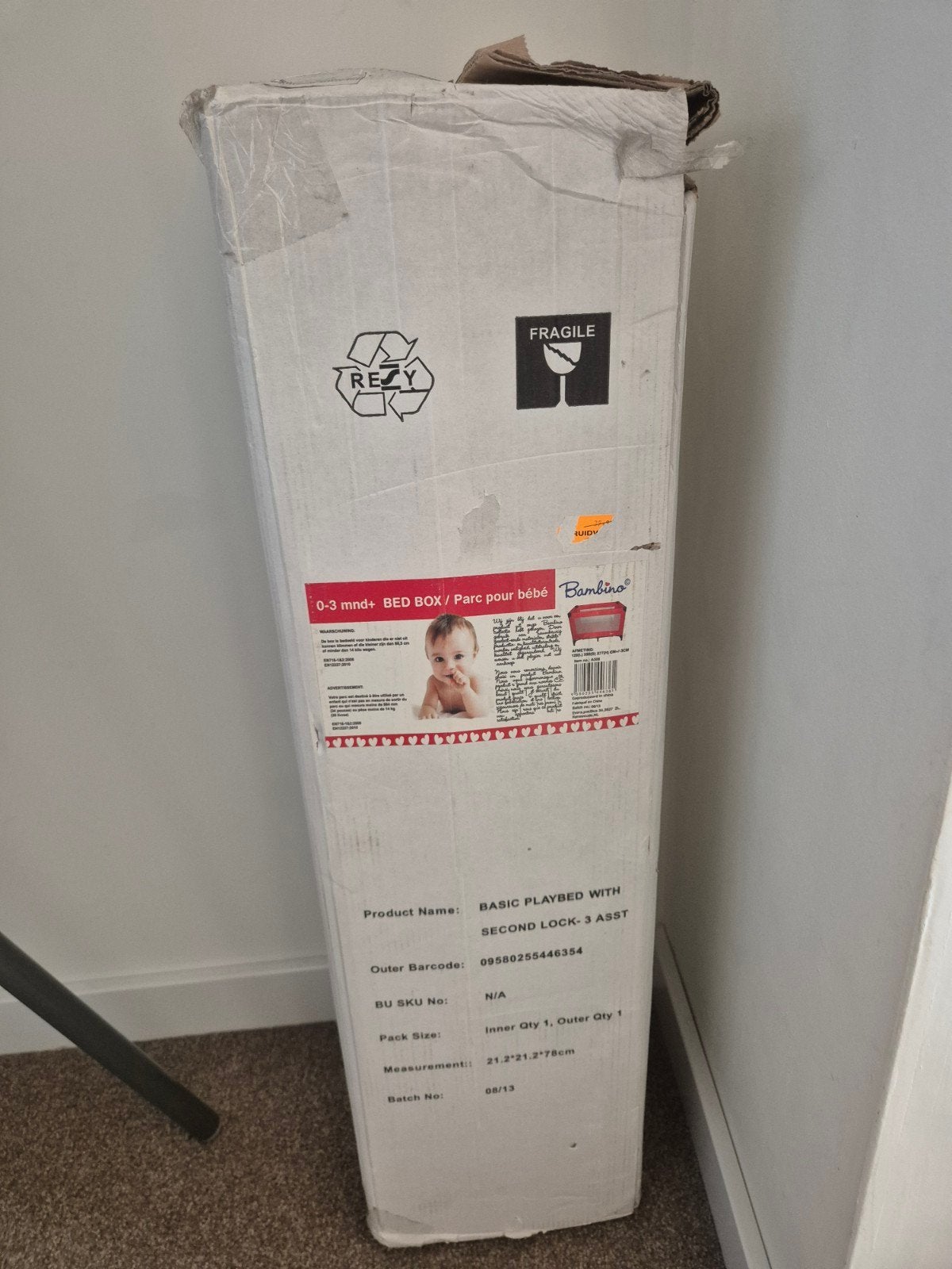 Bambino campingbedje - ideaal voor onderweg, Kinderen en Baby's, Ophalen of Verzenden, Nieuw, Minder dan 70 cm
