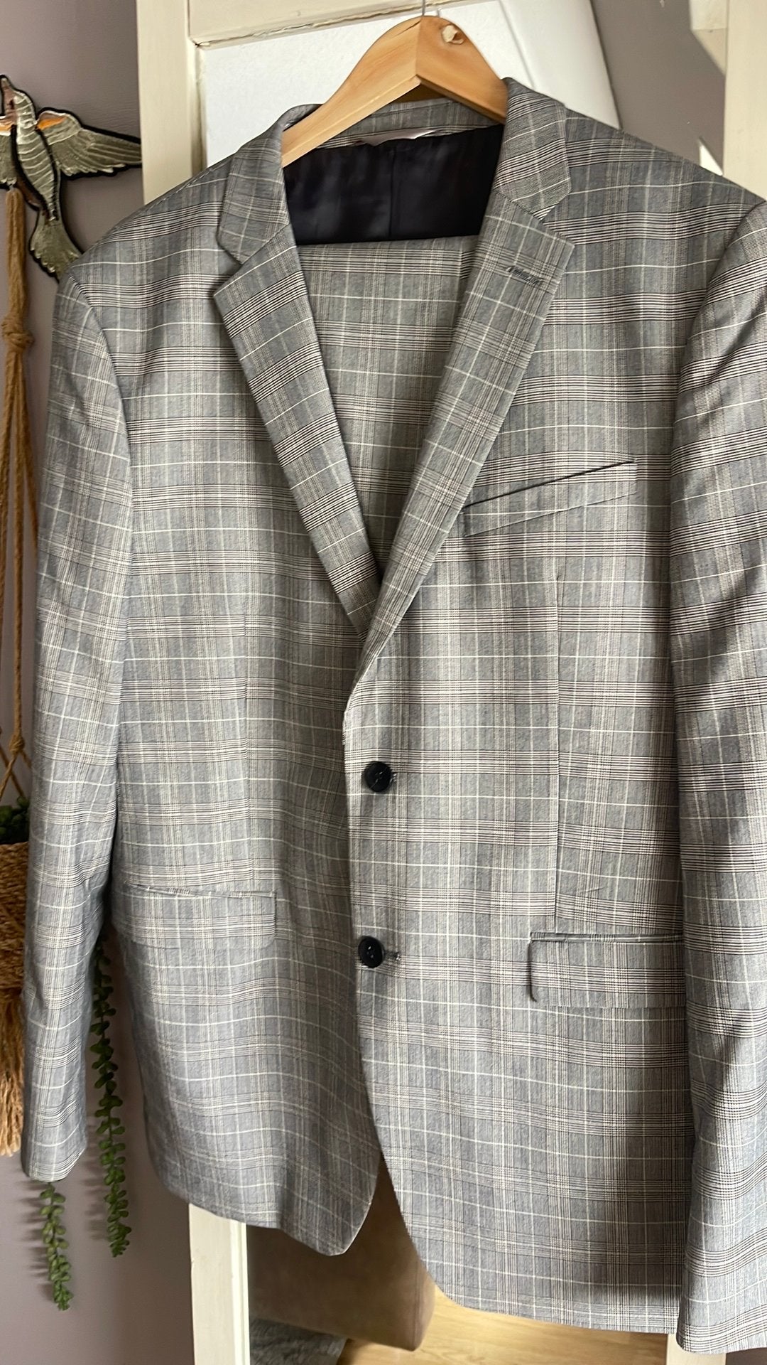 Pak Esprit colbert en pantalon maat 52 slim fitt, Ophalen of Verzenden, Zo goed als nieuw, Maat 52/54 (L), Grijs
