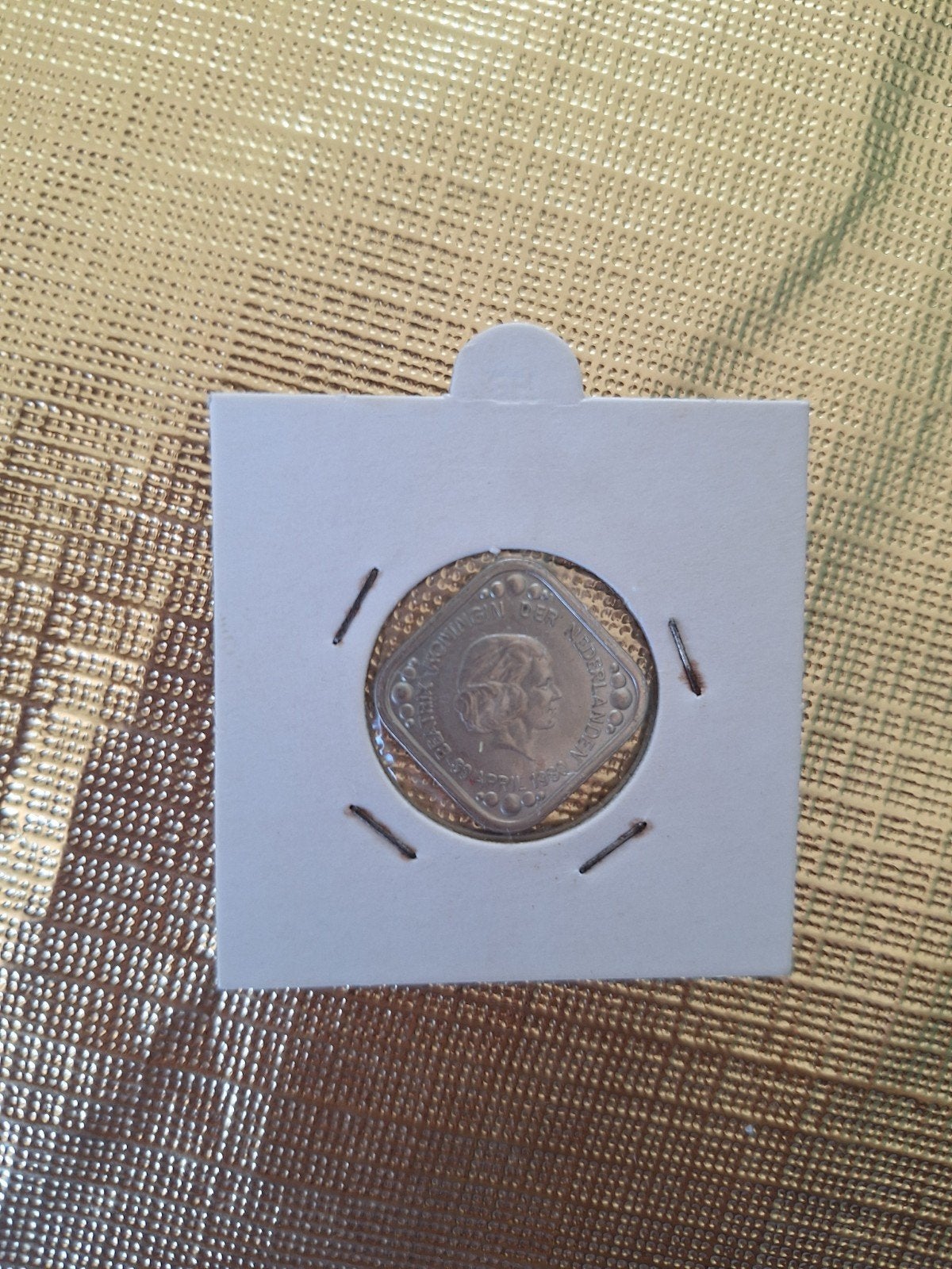 vierkante 5 cent herdenkingspenning, Postzegels en Munten, Munten | Nederland, Koningin Juliana, Zilver, Ophalen of Verzenden