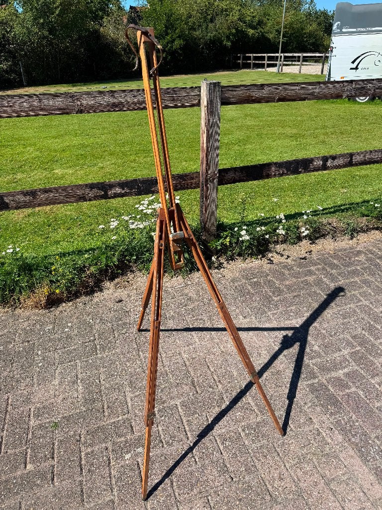 Opvouwbare houten veldezel – schildersezel met draagriem, Ophalen, Gebruikt, Ezel