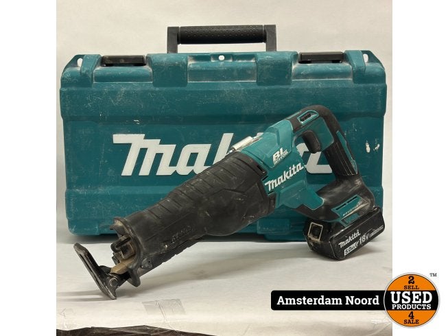 Makita DJR187 Reciprozaag + 18v 5Ah Accu, Doe-het-zelf en Verbouw, Gereedschap | Zaagmachines, Makita, Zo goed als nieuw, Support@makita.com
