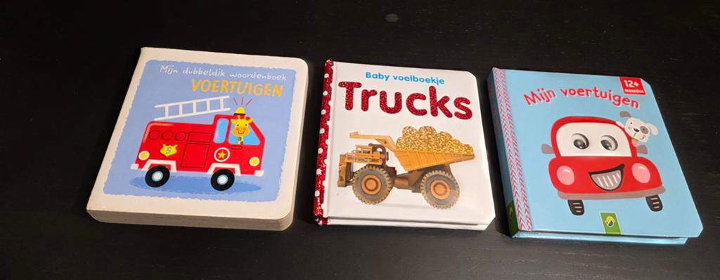 Set van 3 babyboekjes over voertuigen, Boeken, Kinderboeken | Baby's en Peuters, Ophalen of Verzenden, Uitklap-, Voel- of Ontdekboek