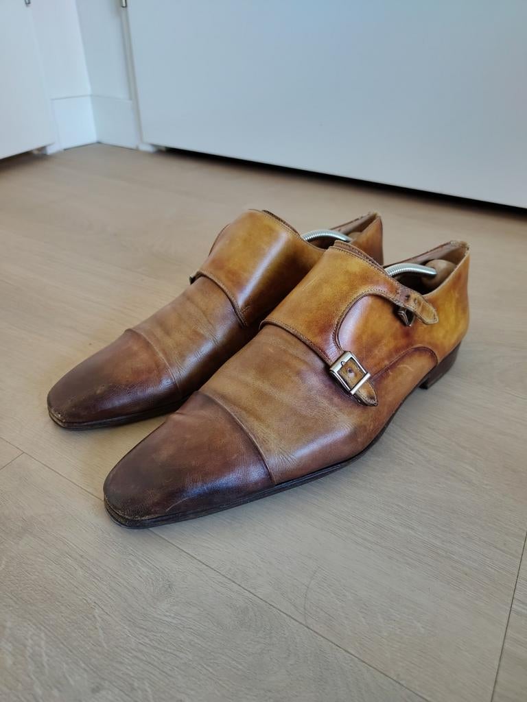 Magnanni gespschoen, bruin, maat 45, Kleding | Heren, Schoenen, Ophalen of Verzenden, Gespschoenen, Magnanni, Gedragen