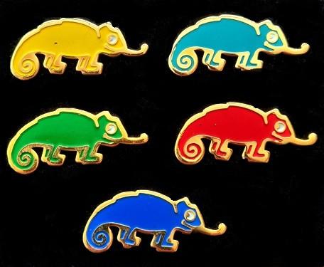 Peugeot cameleon pin- serie van 5 stuks, Verzenden, Nieuw, Transport, Speldje of Pin