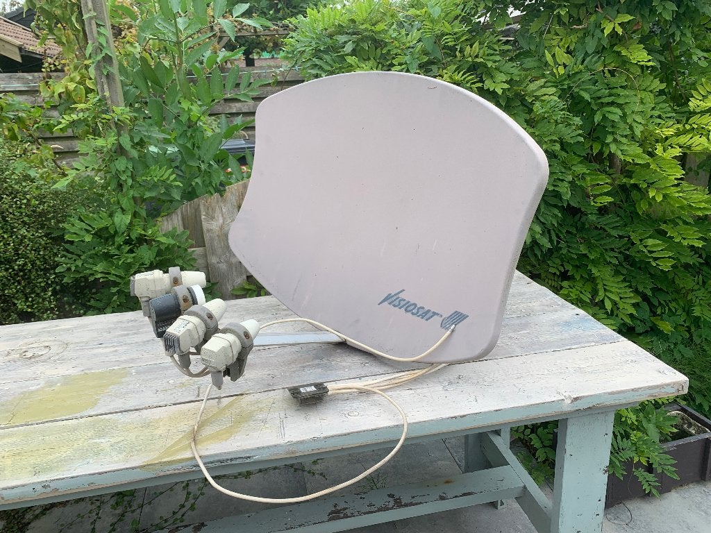 Visiosat Schotelantenne met SAT801 Tuner, Audio, Tv en Foto, Schotelantennes, Ophalen, Gebruikt, (Schotel)antenne, Overige merken