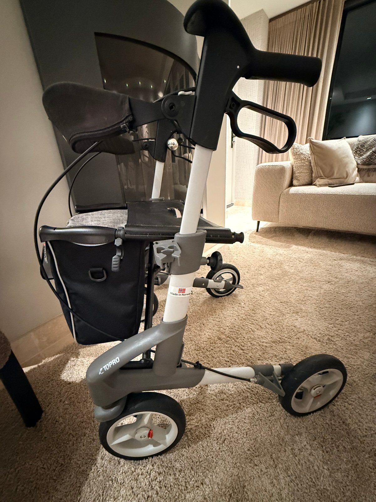 Luxe TOPRO Troja 5G Rollator (Maat S)  + Torpo rugband, tas, Diversen, Ophalen, Lichtgewicht, Zo goed als nieuw