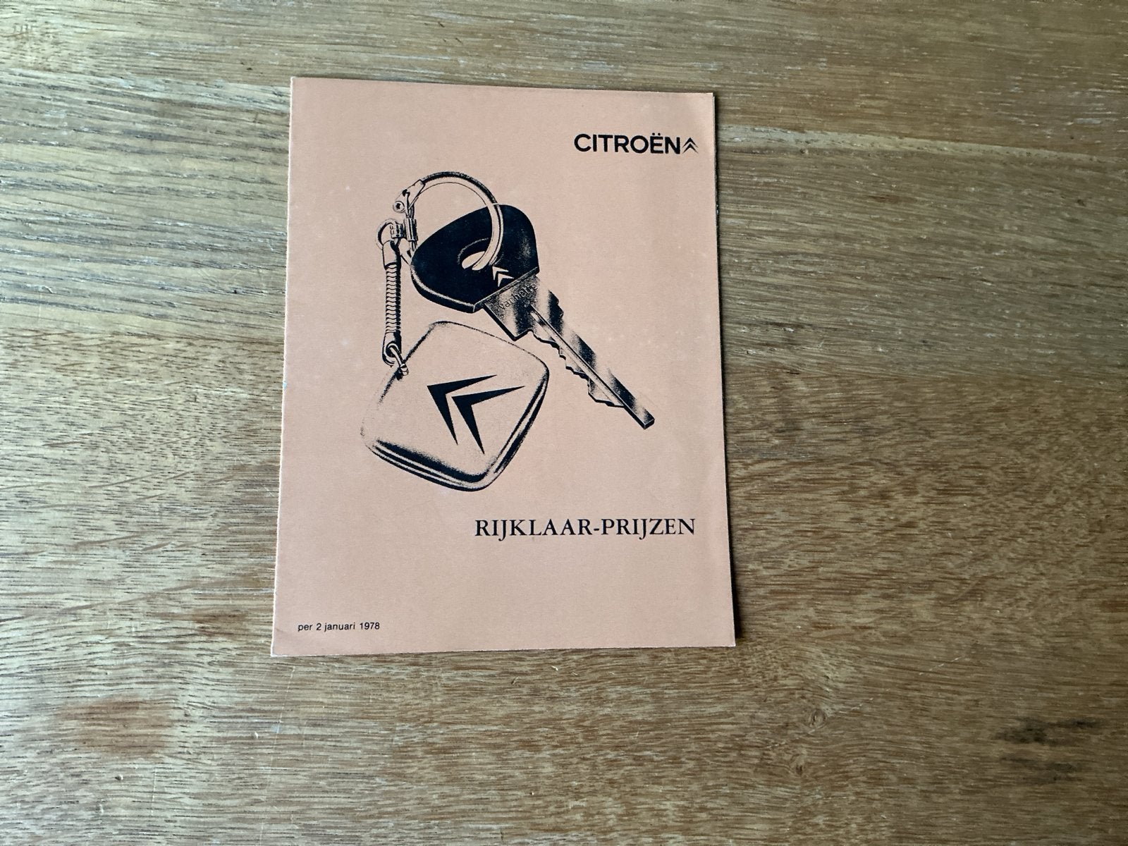 Citroën Rijklaar-Prijzen folder per 2 januari 1978, Ophalen of Verzenden