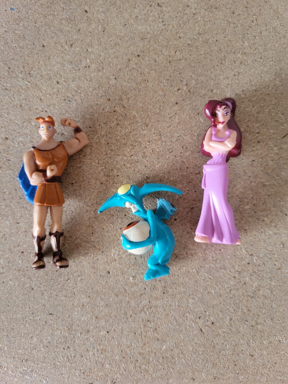 Disney Hercules figuren: Hercules, Megara en Philoctetes, Verzamelen, Disney, Ophalen of Verzenden, Overige figuren, Gebruikt
