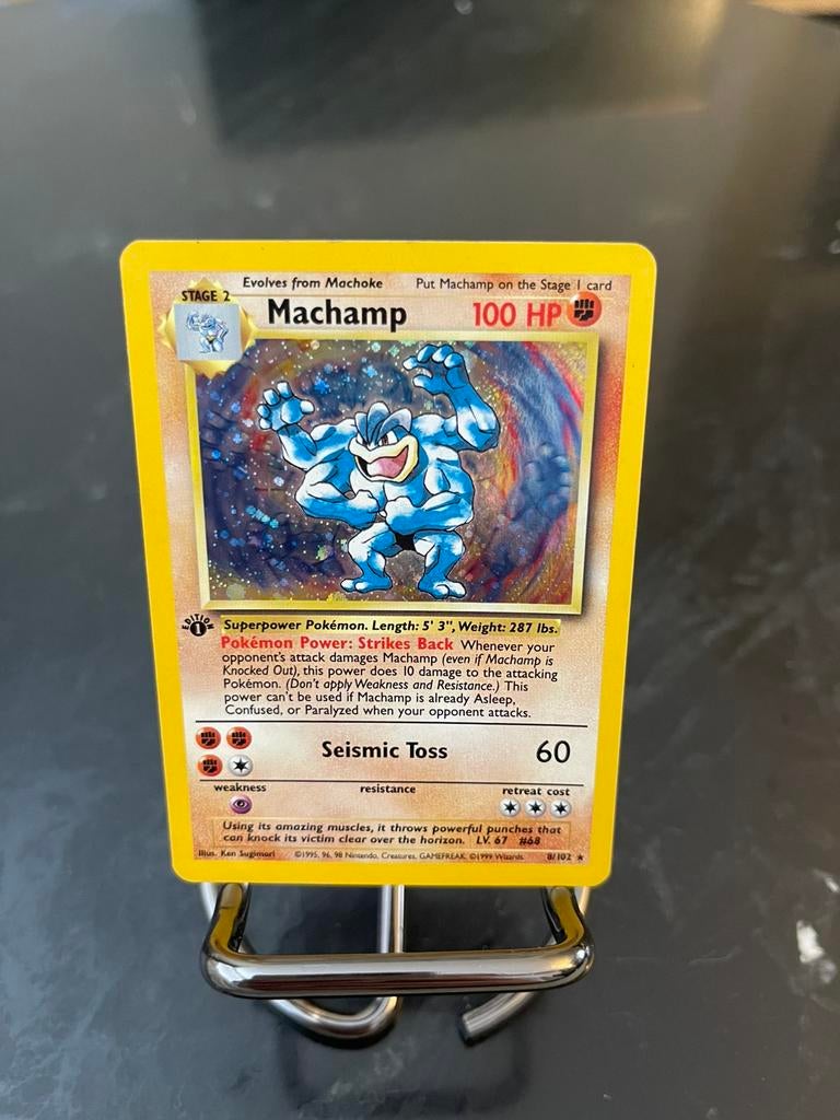 Pokémon Machamp holo foil 8/102, Hobby en Vrije tijd, Verzamelkaartspellen | Pokémon, Verzenden, Zo goed als nieuw, Losse kaart