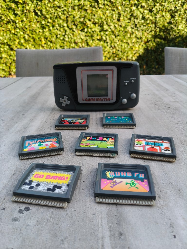 Game Master console met 7 games Hartung 1990, Ophalen of Verzenden, Overige merken, Gebruikt