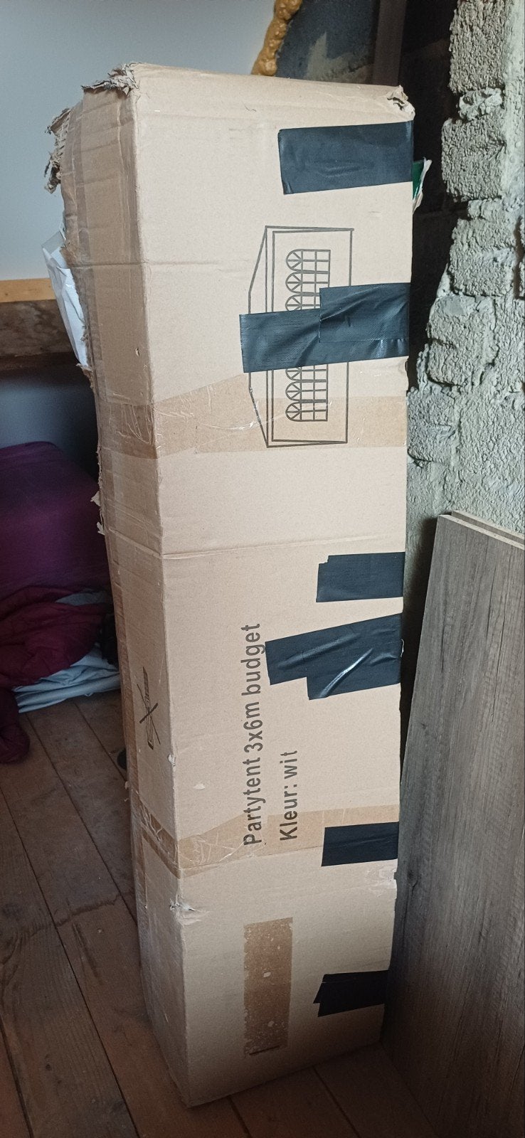 Partytent 3x6m wit met zijwanden, Tuin en Terras, Partytenten, Partytent, Nieuw, Ophalen of Verzenden, 4 tot 6 meter