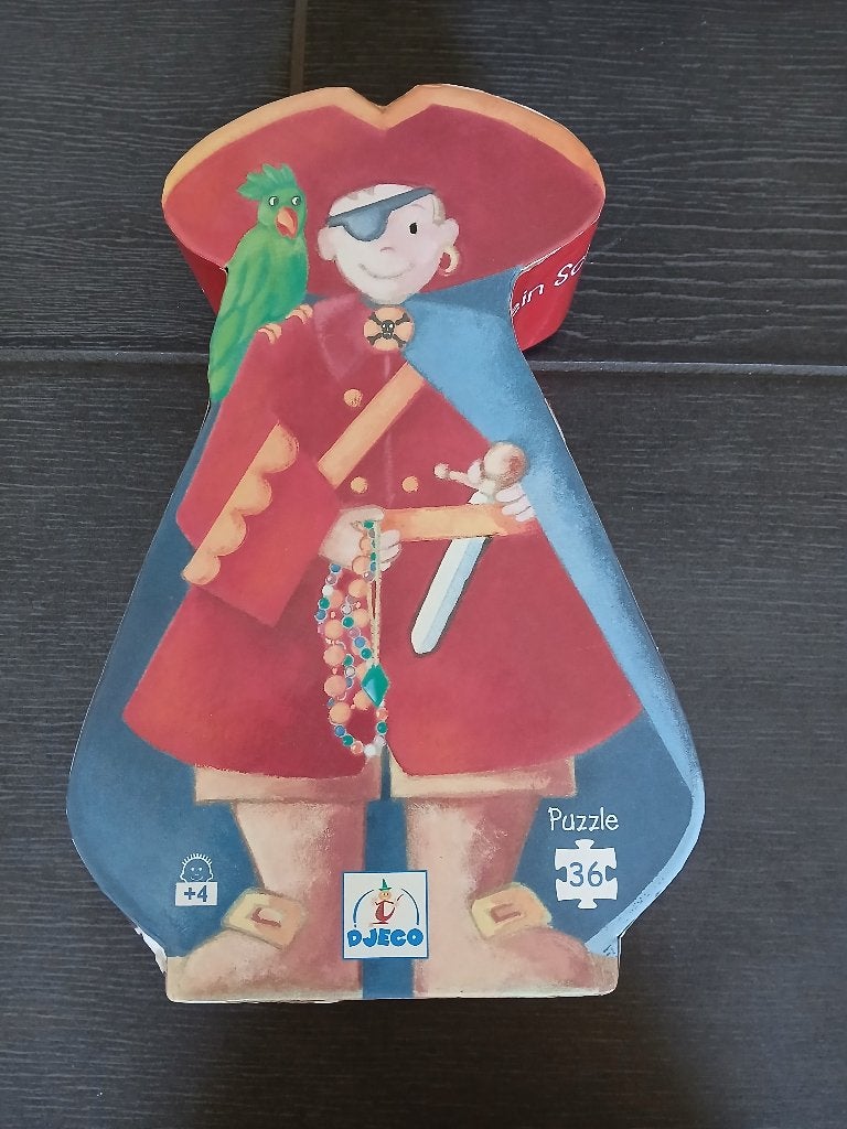 Djeco puzzel piraat 36, Ophalen, 10 tot 50 stukjes, Gebruikt, 2 tot 4 jaar