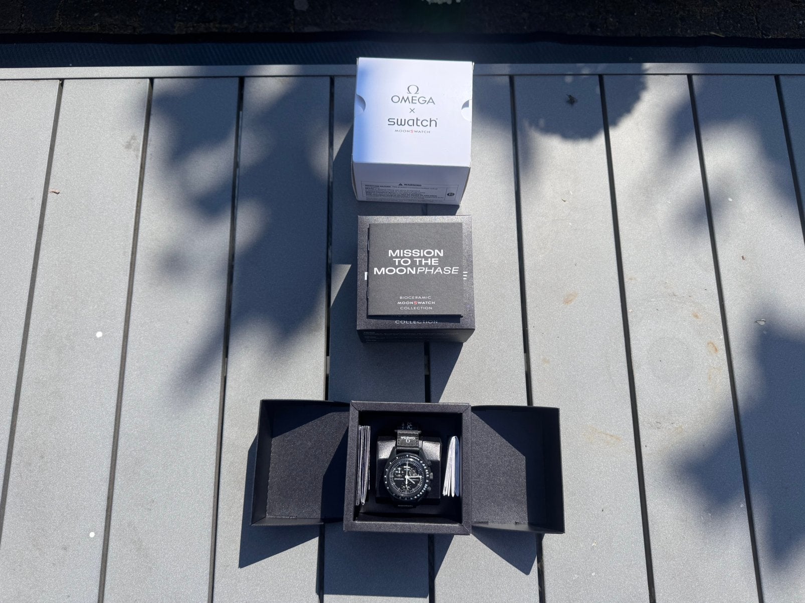 Omega x Swatch Mission to the Moonphase Complete set, Kunststof, Polshorloge, Kunststof, Ophalen of Verzenden