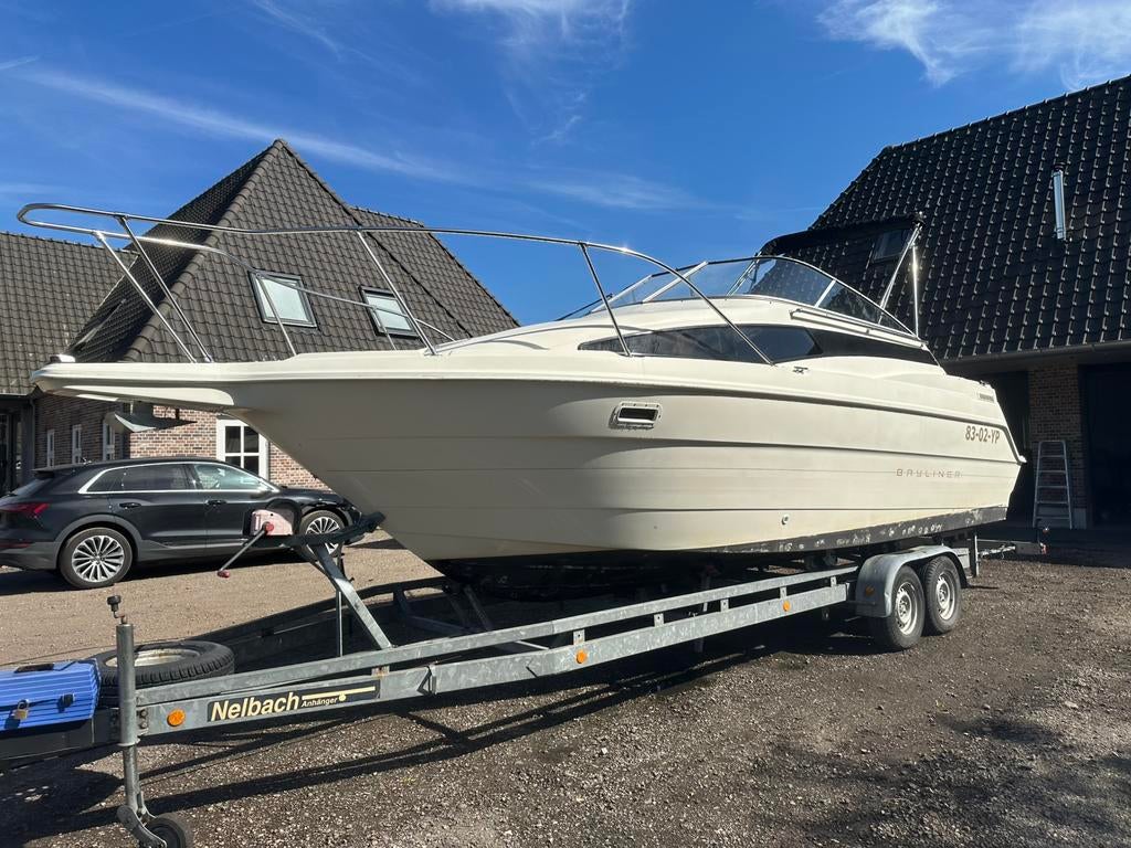 Bayliner 2655 ciera sunbridge, Watersport en Boten, Ophalen, Gebruikt, 6 tot 9 meter, 50 pk of meer