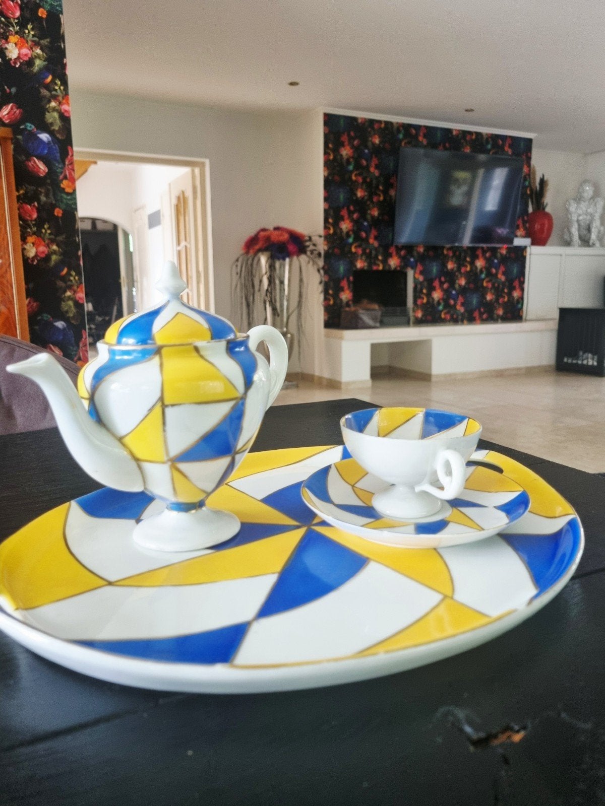 Sitzendorfer Porzellan theeservies, Art Deco, 1930