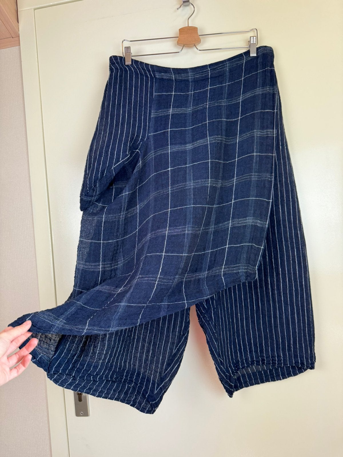 CREA CONCEPT Linen Harem Pants Skort Avant Garde Gothic XL, Blauw, Maat 46/48 (XL) of groter, Ophalen of Verzenden, Zo goed als nieuw