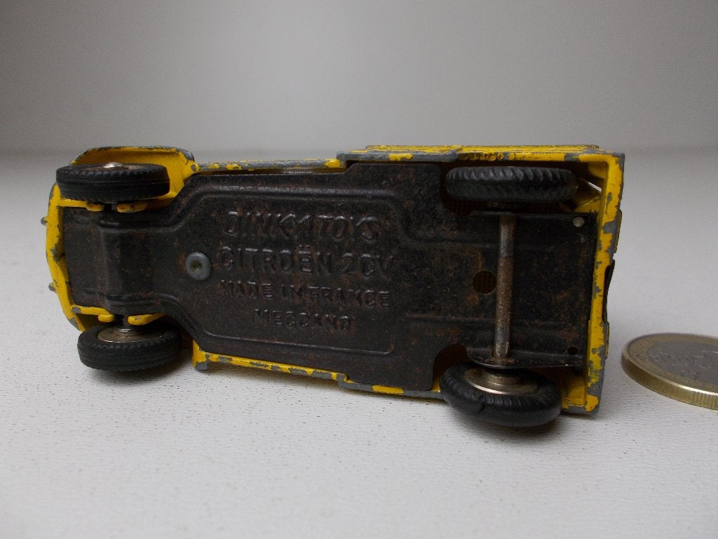 1965 Dinky Toys 562 CITROEN 2CV ANWB WEGENWACHT +Deurtje (B), Hobby en Vrije tijd, Modelauto's | 1:43, Ophalen of Verzenden, Zo goed als nieuw