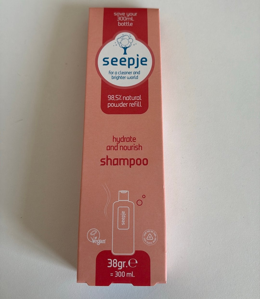 Seepje vegan shampoo refill 38gr = 300ml - new, Ophalen of Verzenden, Nieuw, Bad & Douche