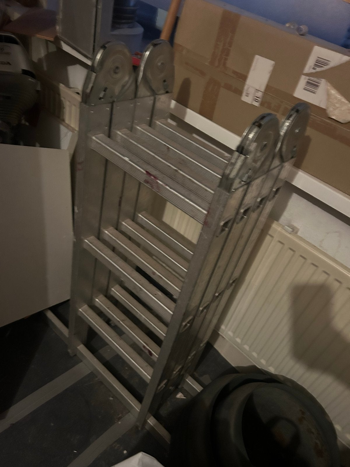 Multifunctionele aluminium ladder tot 3.60m, Ophalen, Gebruikt, Ladder, Opvouwbaar of Inschuifbaar