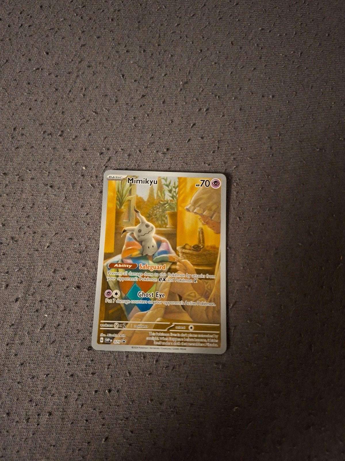 Pokémon Mimikyu #027 Promo – Pokémon TCG, Ophalen of Verzenden, Zo goed als nieuw, Losse kaart, Foil