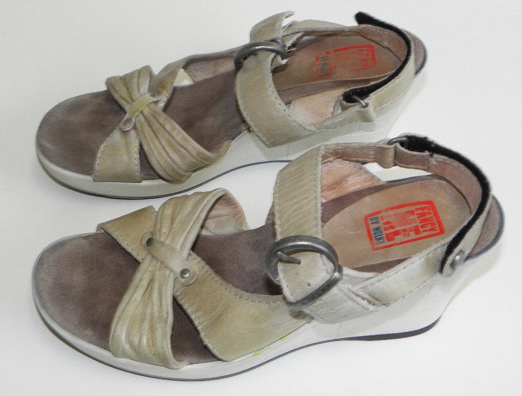 Beige Fancy Me by Wolky sandalen met sleehak maat 38, Kleding | Dames, Schoenen, Wolky, Beige, Zo goed als nieuw, Sandalen of Muiltjes