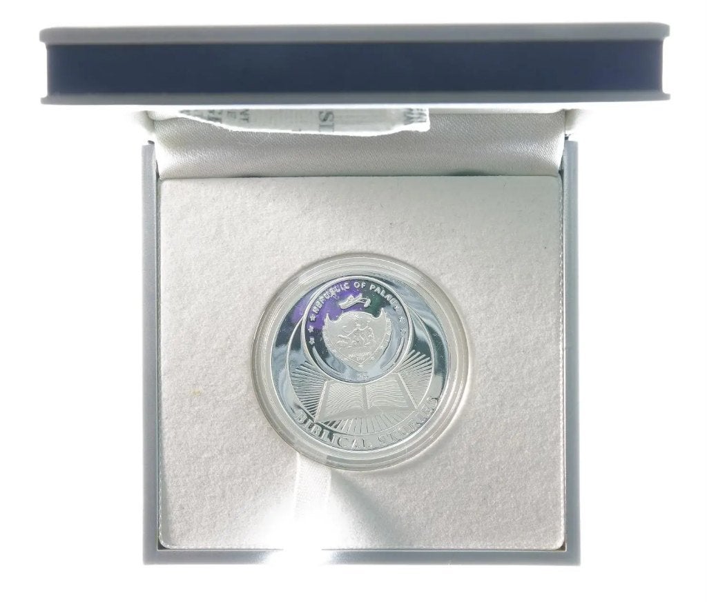 Palau 2 Dollars 2013 Zilver De Tien Geboden in cassette, Ophalen of Verzenden, Overige landen, Setje, Zilver