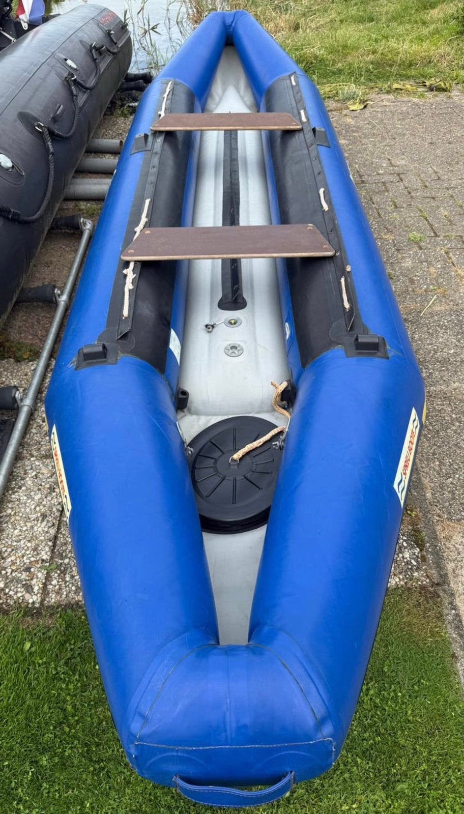 Opblaasbare 2-4 pers wildwater kano/kajak Spreu Otter l, Ophalen, Overige typen, Zo goed als nieuw, Met peddels