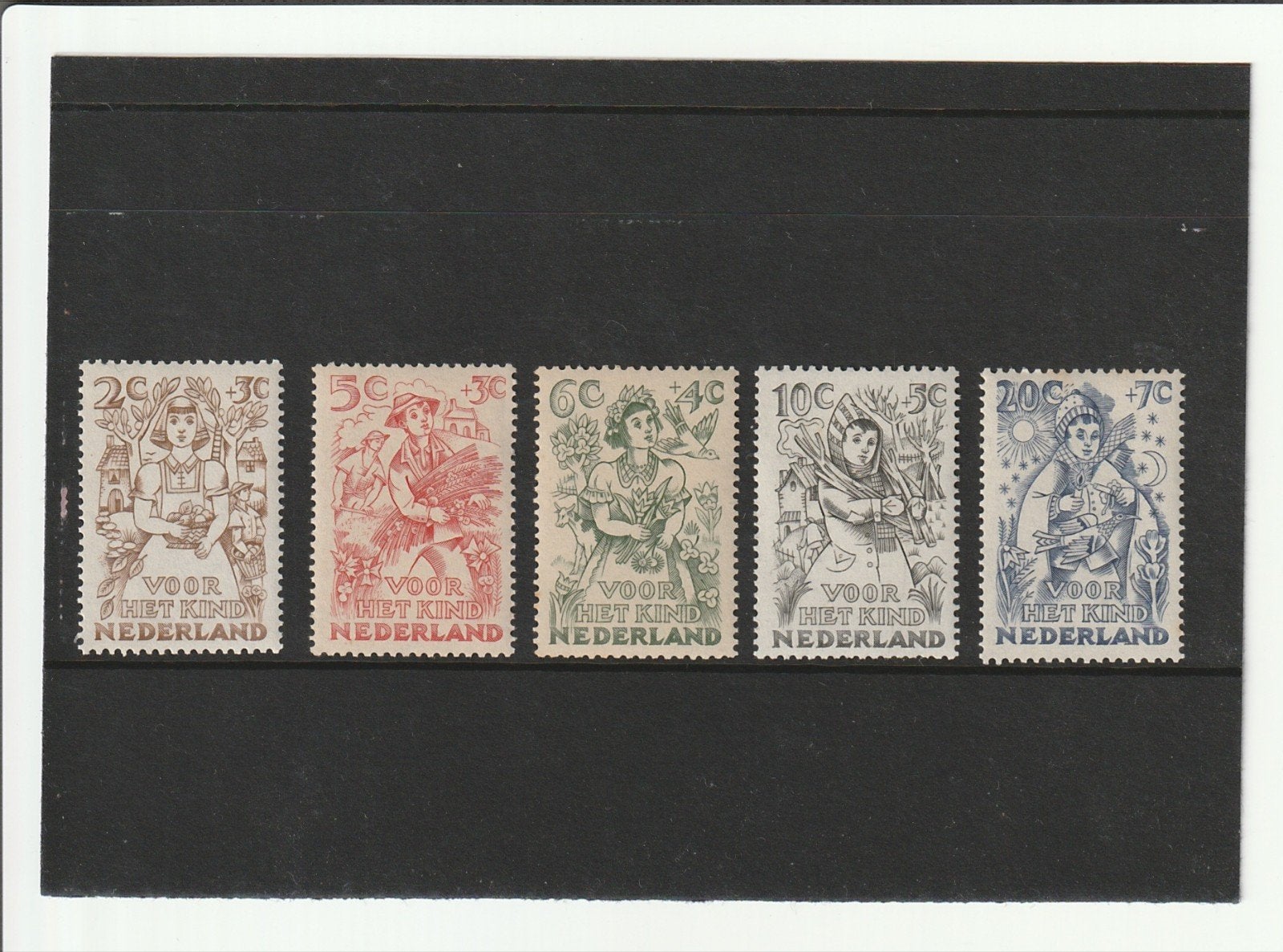 1949 serie NVHP 544#548 Kinderzegels postfris, Ophalen of Verzenden, Na 1940, Postfris