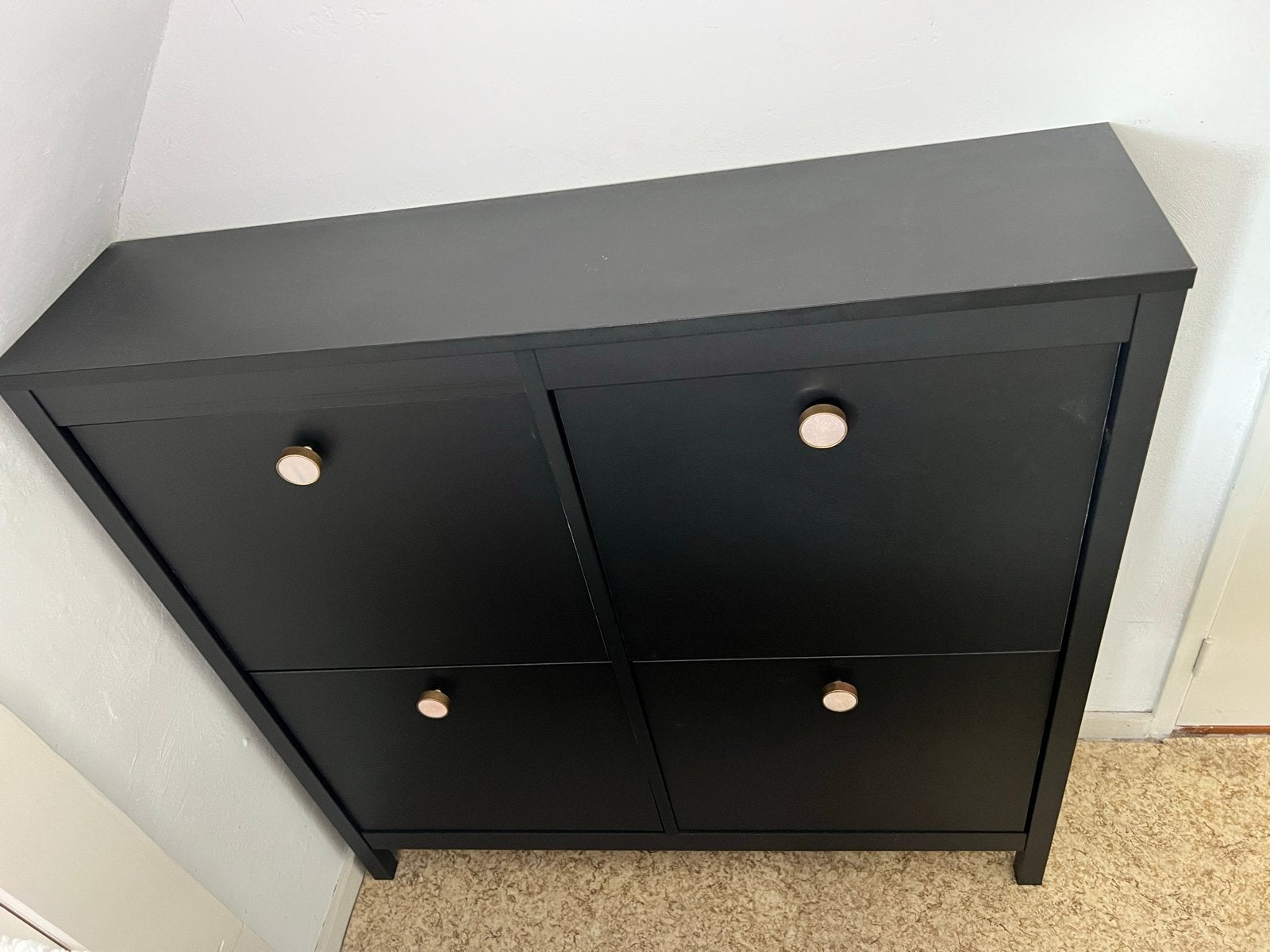Schoenenkast Madeira - zwart - 103x102x25 cm, Ophalen, Zo goed als nieuw