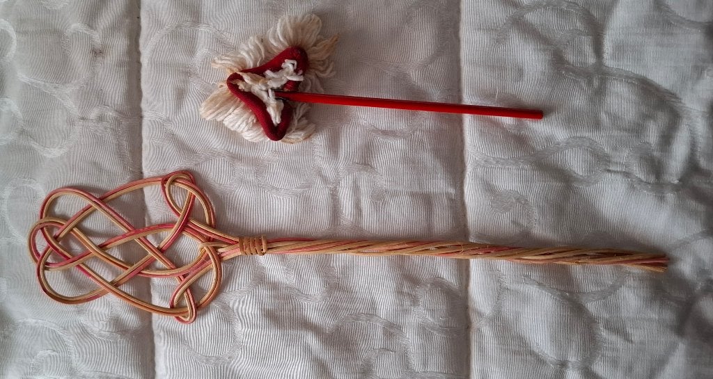 Vintage Poppenspeelgoed "mattenklopper en zwabber", Ophalen of Verzenden, Gebruikt, Overige typen