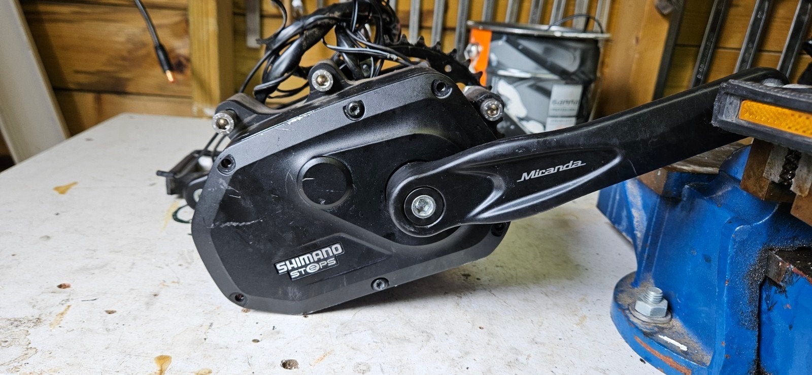 Shimano Steps E6000 motor met Miranda crankstel, Fietsen en Brommers, Fietsonderdelen, Gebruikt, Motor, Aluminium, Elektrische fiets