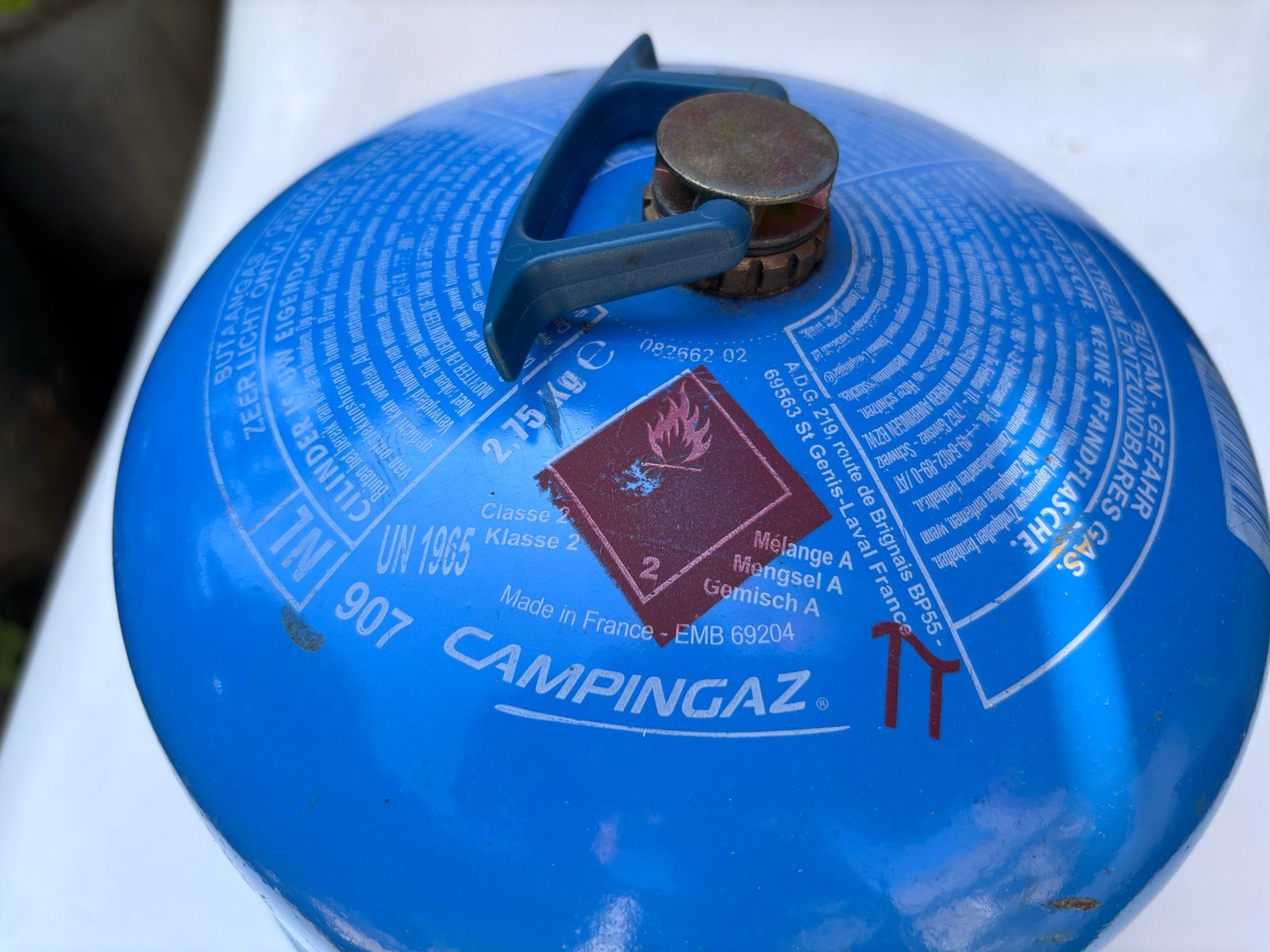 Campingaz gasfles 2,75 kg, Caravans en Kamperen, Ophalen, Gebruikt