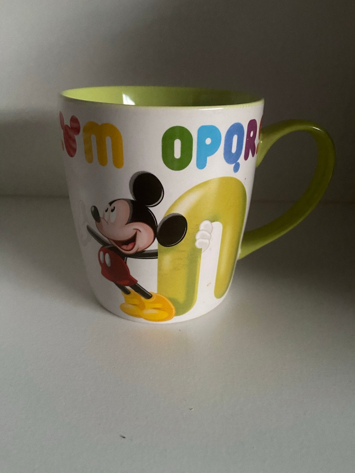Mickey Mouse mok Disneyland Parijs - Letter N - Beker - Mug, Ophalen of Verzenden, Mickey Mouse, Zo goed als nieuw, Servies