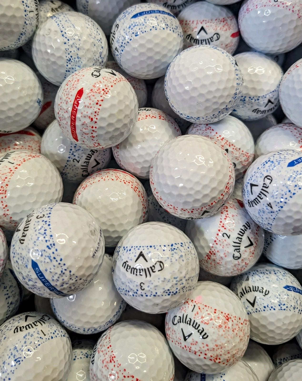 24 Callaway Supersoft splatter AAAA kwaliteit golfballen, Ophalen of Verzenden, Zo goed als nieuw, Bal(len), Callaway