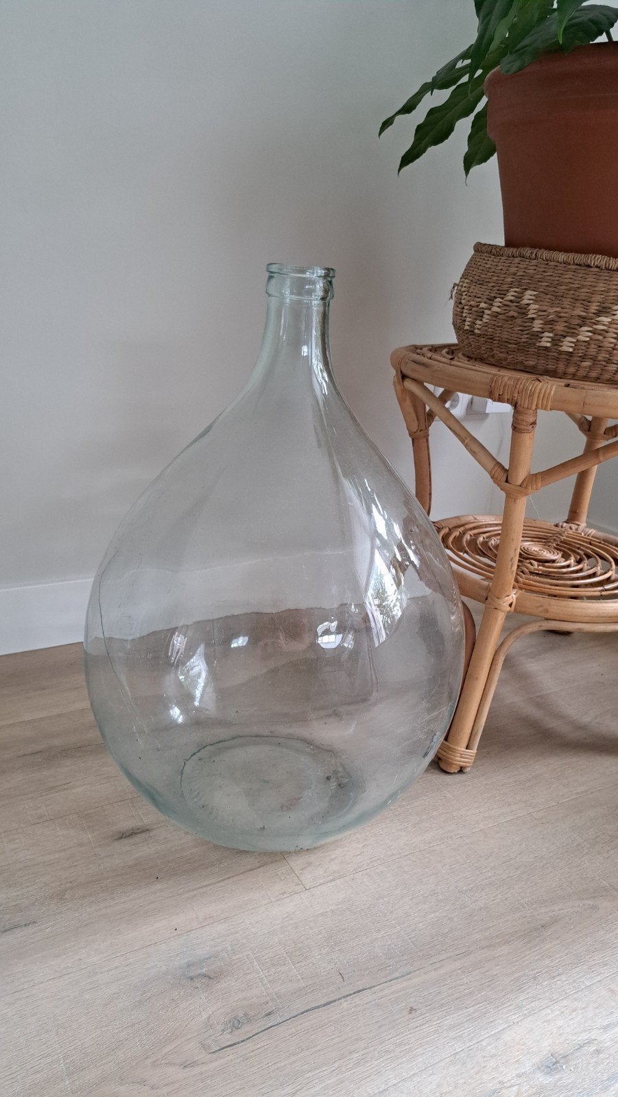 Grote glazen fles / vaas, Ophalen