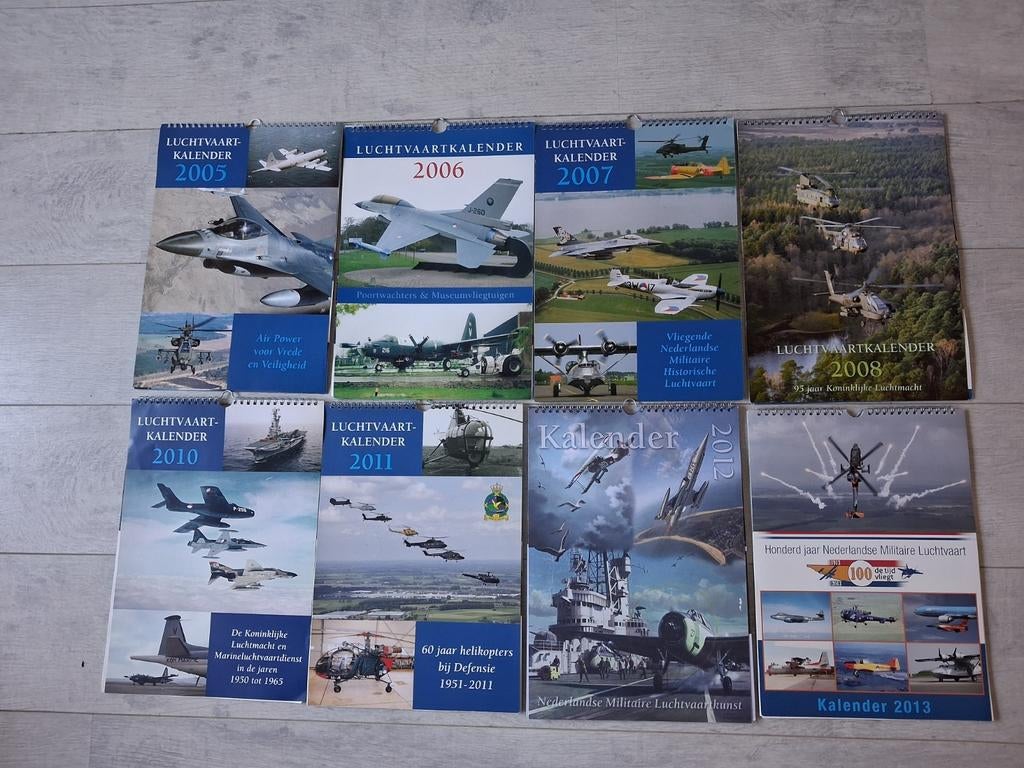 20 oude vliegtuigkalenders, Diversen, Kalenders, Ophalen of Verzenden, Maandkalender, Gebruikt