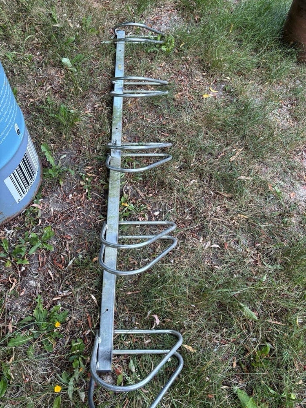 Stevig metalen fietsenrek voor 5 fietsen - Gebruikt, Ophalen, Gebruikt