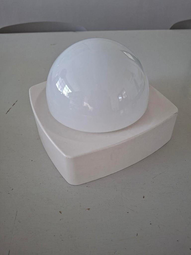 vintage Herda plafonniere glazen bol mid century space age, Ophalen of Verzenden