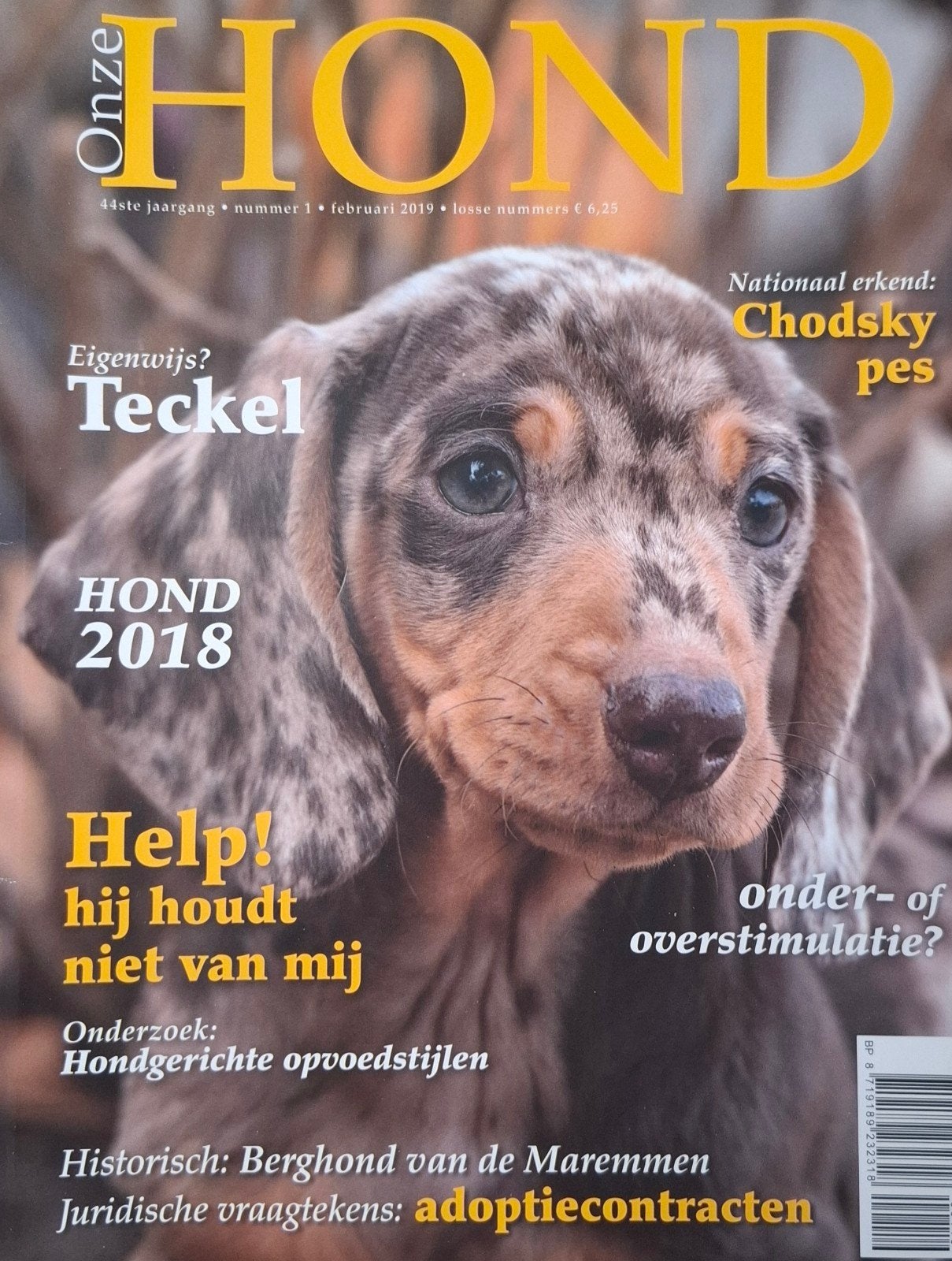 Onze Hond 2019 nr 1 Nieuw Dashond, Ophalen of Verzenden, Nieuw